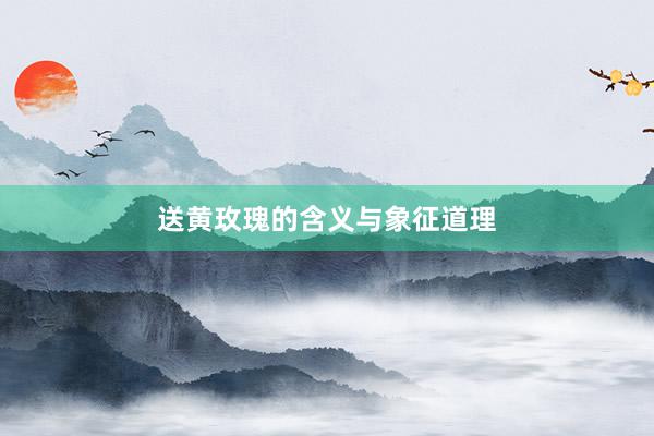 送黄玫瑰的含义与象征道理