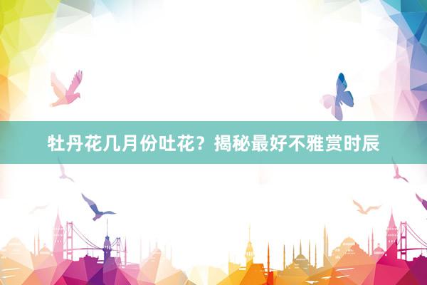 牡丹花几月份吐花？揭秘最好不雅赏时辰